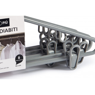 Grucce con pinza Zeta Clips - 6 pezzi