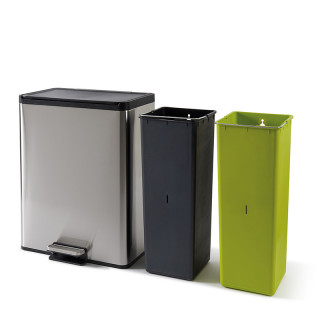 Bidone in acciaio inox Ricicla - 20+20 lt