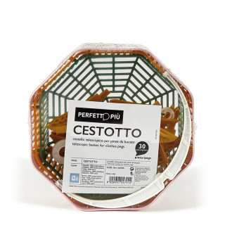 Cestino per mollette + 30 mollette