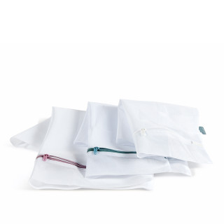 4 Sacchetti Per Lavatrice – Retine Salvabucato Con Coulisse, Misure 30x40 / 40x50 / 50x60 / 60x80 Cm, Riutilizzabili, Per Reggiseni, Calzini, Piumini