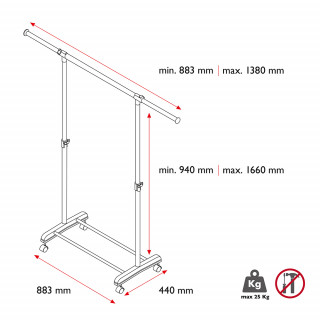 Gastone Appendiabiti Estensibile - Singolo