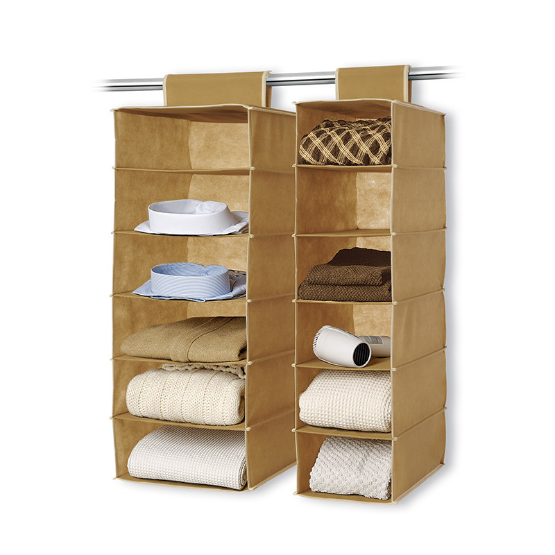 Organizer armadio da appendere Easystorage - 2 x 6 ripiani