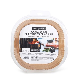 Carta Forno per friggitrice ad aria 20x20cm - 50 pz