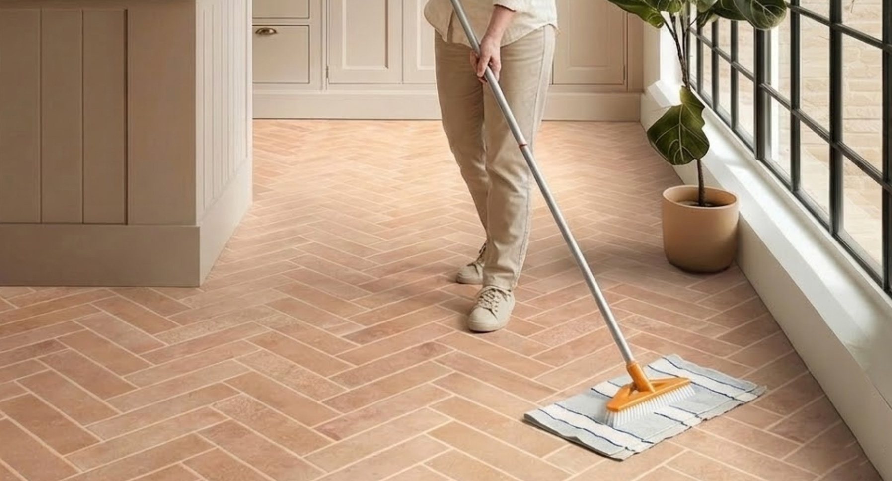 pulizia pavimento in cotto