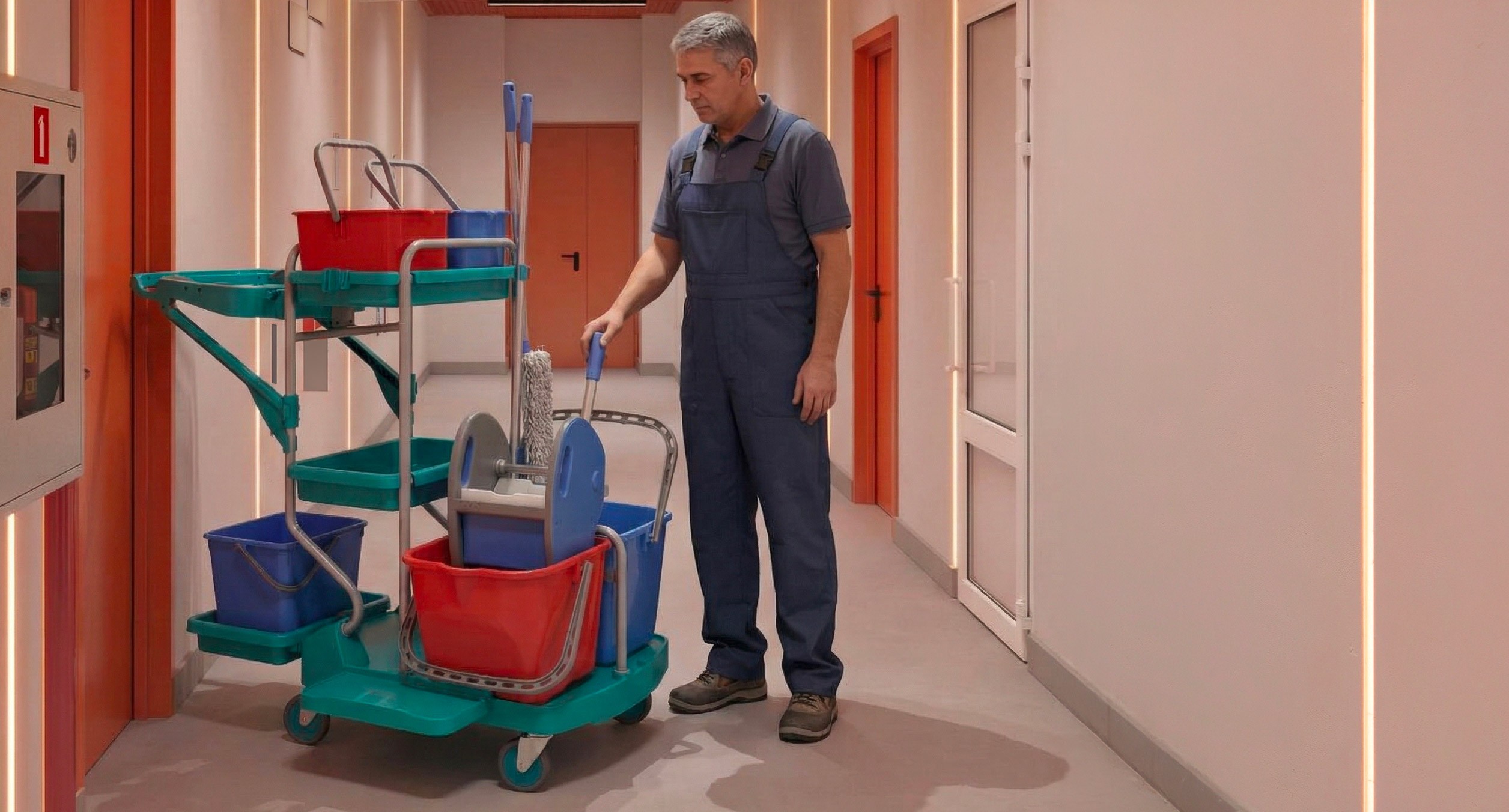 Carrello per pulizie hotel